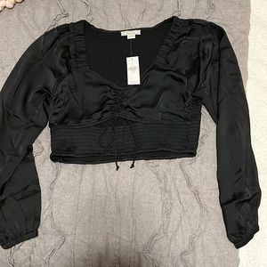 Black long sleeve blouse